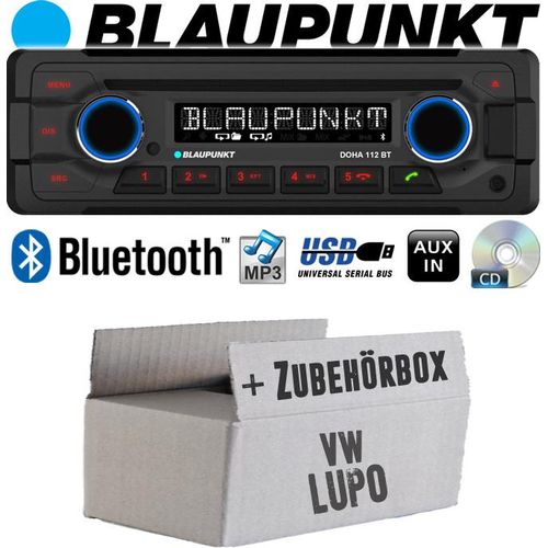 Autoradio Radio Blaupunkt Doha - Bluetooth CD MP3 USB - Einbauzubehör - Einbauset passend für VW Lupo - justSOUND