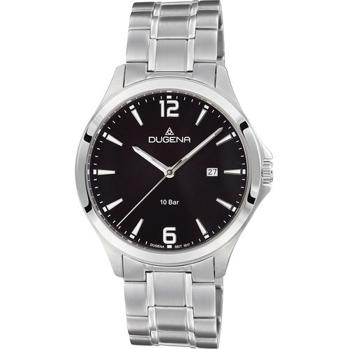 Dugena 4460995 Herren-Armbanduhr, Edelstahl-Gehäuse, Metall-Armband