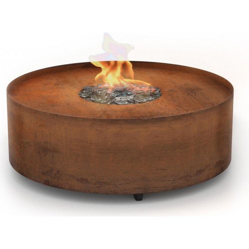 Planika Galio Fire Pit Corten Gaskamin mit Fernbedienung ohne Schutzglas ohne Wi-Fi