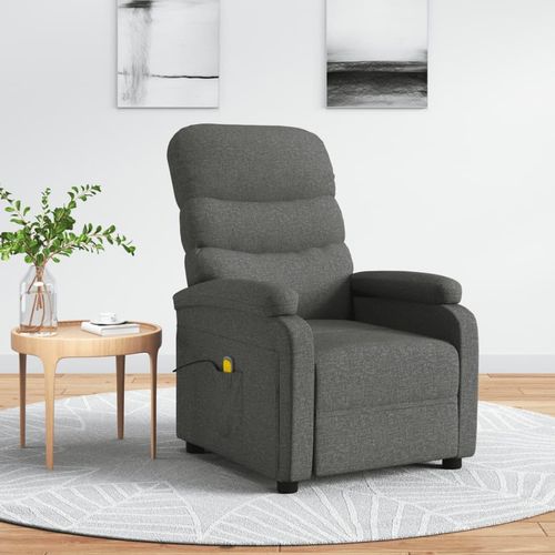 Möbel Massagesessel Dunkelgrau Stoff - Massagesessel 321227