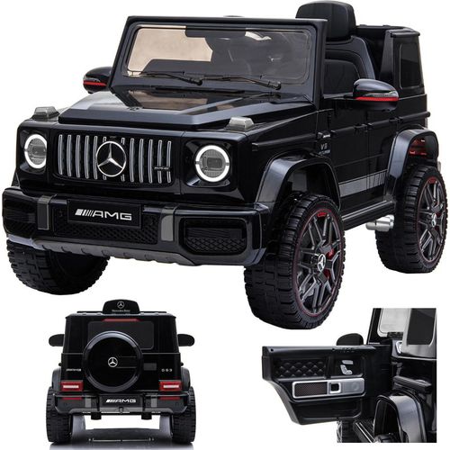 Mercedes-Benz G 63 G63 AMG V8 Biturbo Kinderauto Kinderfahrzeug Kinder Elektroauto 12V / 2x Motoren (Schwarz)