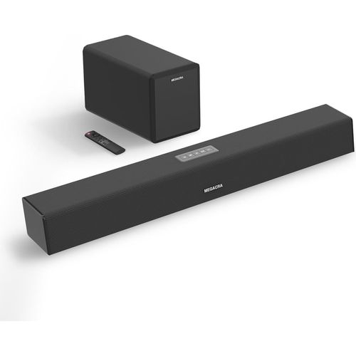 120W Heimkino-Soundsystem Soundbar 2.1 TV-Bluetooth-Lautsprecherunterstützung Optische AUX-Koaxial-Soundbar mit Subwoofer Für TV,Drahtloser Bluetooth-Lautsprecher + Subwoofer