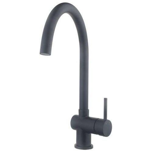 Spülbecken-Batterie, hoch, schwarz matt, Spültisch-Armatur, 36,6 cm, Caral