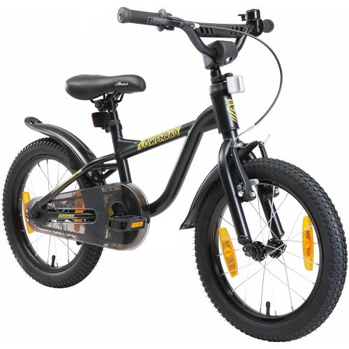 LÖWENRAD Kinder Fahrrad ab 4 Jahre | 16 Zoll Rad | Schwarz