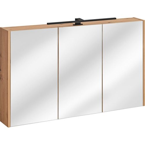 Badezimmer Spiegelschrank 120x72cm PANTIN Grau inkl.LED