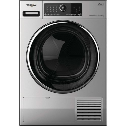 Whirlpool AWZ 8HPS/PRO, Freistehend, Frontlader, Wärmepumpe, Silber, Drehregler, Berührung, Rechts