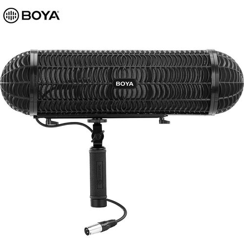 BOYA BY-WS1000 Mikrofon Blimp Windschutzscheiben-Aufhaengungssystem mit XLR-Kabel fuer Mikrofone mit 20-22 mm Durchmesser fuer Canon Nikon Sony Camcorder Recorder