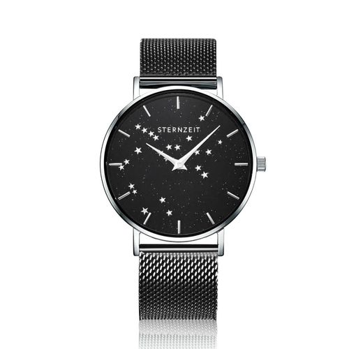 Sternzeit Armbanduhr Sternzeichen Schütze A12360101-101 Edelstahl, schwarz