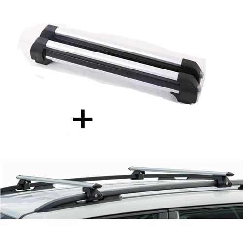 Skiträger VDP-S4 4 Paar Ski + Relingträger CRV135 kompatibel mit Dodge Journey ab 08