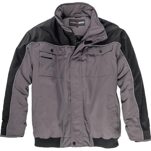 Marc & Mark Bomber-Arbeitsjacke XXL anthrazit-schwarz, Größe:4XL