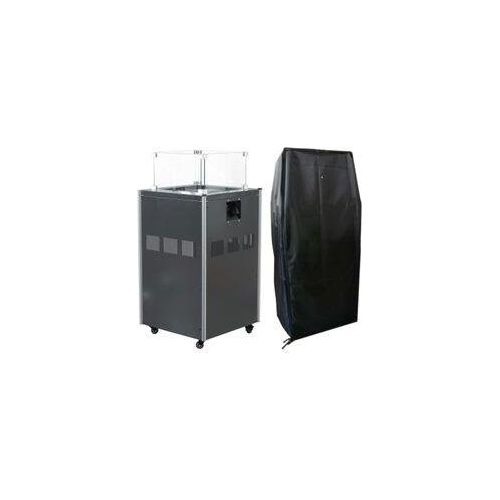 Heizstrahler Gasheizstrahler Terrasse Terrassenfeuer Heizpilz 8kW mit Rollen,Farbe:anthrazit