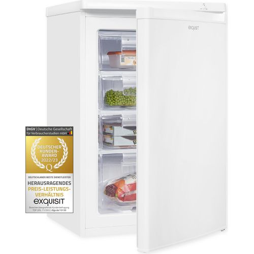 Exquisit Gefrierschrank GS80-040E weiss | Standgerät | 91 l Volumen | Weiß