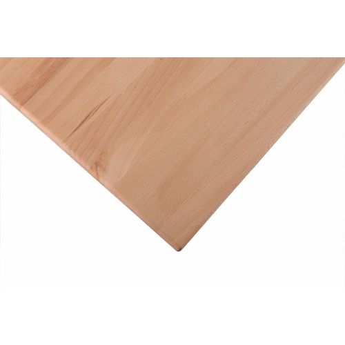 Bürotisch höhenverstellbar schwarz Tischplatte Vollholz Buche 160x80cm