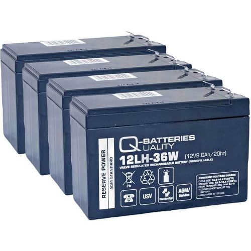 Ersatzakku für RBC116 USV-Anlage von APC SMX750INC 12V 9Ah (4 Akkus)