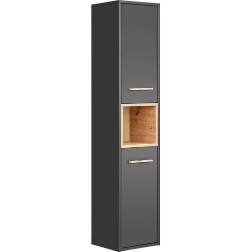 Badezimmer Hängeschrank BURBON 170x36x33cm Graphit matt