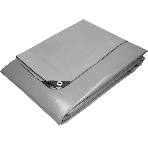 ECD Germany Abdeckplane Gewebeplane mit Ösen, 8x12m 96m² 260g/m², aus Polyethylen, Schimmelresistent Wasserdicht