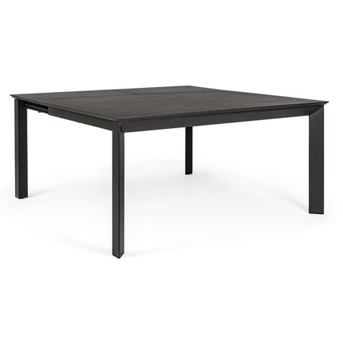 Tisch Konnor 160 x 110-160 x 77,5 cm Aluminium Schwarz
