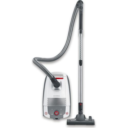 Bodenstaubsauger Staubsauger Beutel SEVERIN BC 7047 4 L HEPA 13 Filtration 850W BC 7047 aus Kunststoff, rotweiß Bodenstaubsauger Mit Beutel Staubsauger Sauger Staubsauger Mit Kabel Beutel-staubsauger
