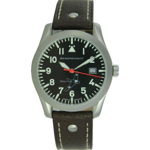 Aristo Herren Messerschmitt Uhr Fliegeruhr ME 163 163-40 Leder