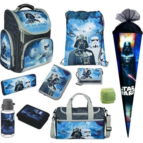 Star Wars Classic Schulranzen-Set 10tlg. Modell CLOU Ranzen 1. Klasse mit Sporttasche und Roth Schultüte 85cm