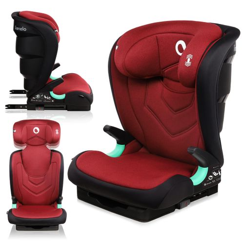 Lionelo Neal Kindersitz 15-36kg Kindersitz Isofix Seitenprotektoren Kennzeichnung i-Size 3-fach verstellbare Rückenlehne Zusätzlicher Kopfschutz Rot