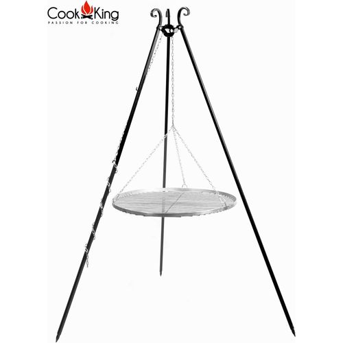 CookKing 111004 Schwenkgrill 180cm - Grillrost aus Edelstahl 80cm