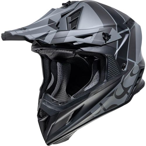 iXS 189 2.0 Motocross Helm Matt Schwarz Grau L (59-60cm)