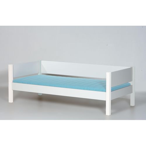 Einzelbett mit Bettumrandung 90x200cm Weiß