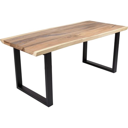Tisch TAWAN, Suar massiv, Tischbeine Metall