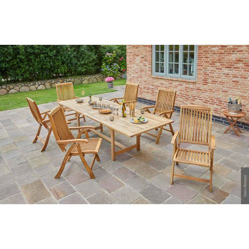 LC Garden »Birmingham« Gartenstuhl Teak Klappstuhl Teakholz, Menge:8