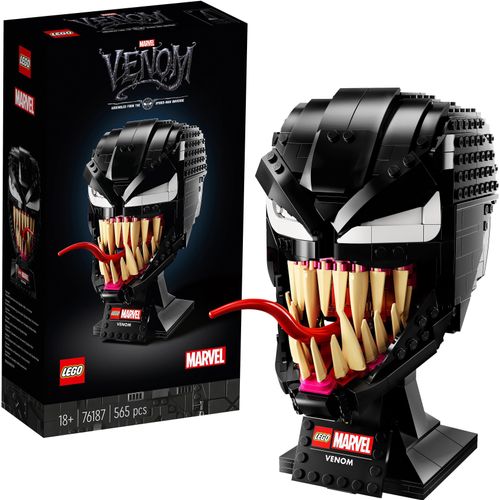 LEGO 76187 Marvel Spider-Man Venom Maske Bauset für Erwachsene, Fanartikel, Geschenkidee für Sammler
