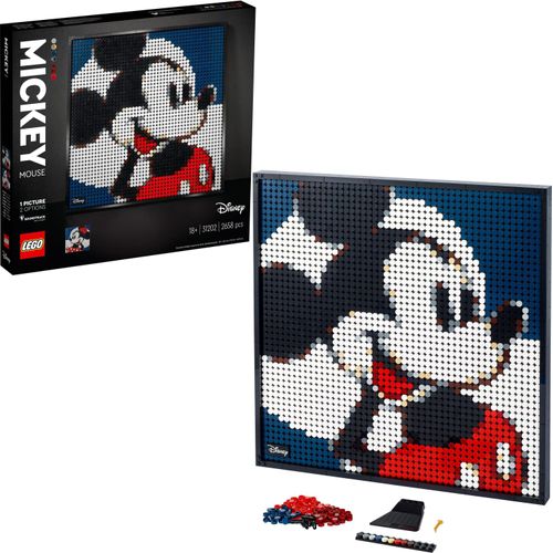 LEGO 31202 Art Disney's Mickey Mouse Set, Poster, Wanddekoration, DIY Puzzle für Erwachsene