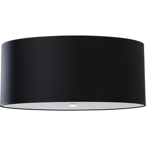 Kronleuchter OTTO 70 schwarz 6xE27 60W Stoff, Glas, Stahl 35x70x70cm Sollux Lighting