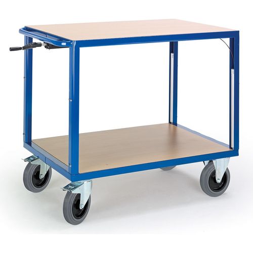 Rollcart Höhenverstellbarer Tischwagen mit 2 Etagen