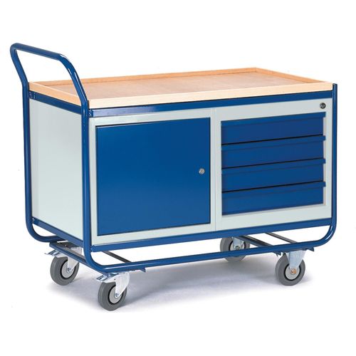 Rollcart Montagewagen mit Stahl- und Schubladenschrank