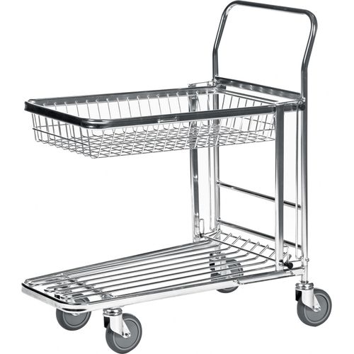 Rollcart C+C Wagen mit 2 Ladeflächen 750x350 / 670x310x120mm Rohr/Draht