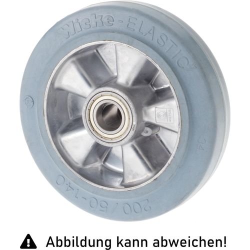 Rollcart Schwerlast Elastik-Rolle Ø250x50mm in blaugrau mit 400kg Tragkraft und Guss-Felge