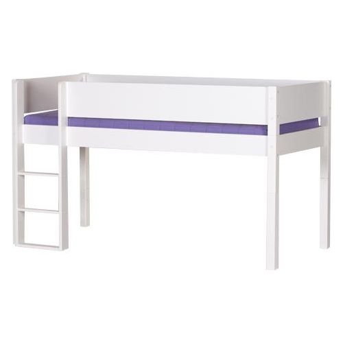 Halbhohes Bett 90x200cm Weiß