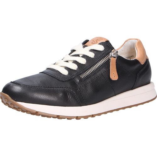 Paul Green Super Soft Sneaker - Schwarz / Hellbraun Glattleder Größe: 40.5 Normal