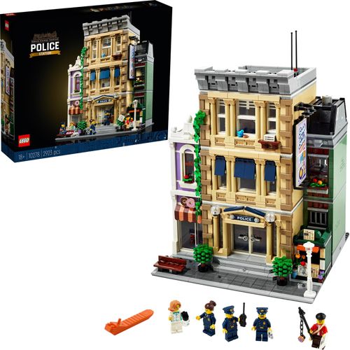 LEGO 10278 Icons Polizeistation, großes Bauset für Erwachsene, Bauen mit Modulen