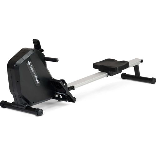 SportPlus Rudergerät für zuhause mit Handyhalterung, klappbar & mit Transportrollen, 8 Widerstandsstufen, kleiner Trainingscomputer, Rudermaschine, Ruderzugmaschine, Rudermaschine Krafttraining, bis 120 kg, SP-MR-1100