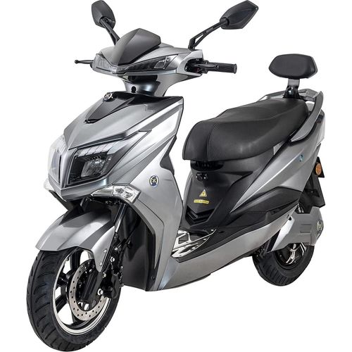Highspeed Elektroroller ANGRY HAWK, 80 km/h, 4000 Watt Lithium Akku, E-Roller, E-Scooter mit Straßenzulassung, Motorrad, 125er Elektro Roller Grau