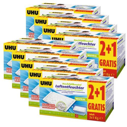 UHU Original Luftentfeuchter Nachfüllbeutel 3x1000g Neutral air max (9er Pack)
