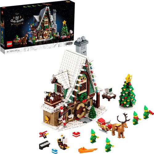 LEGO 10275 Icons Elfen-Klubhaus, Weihnachtsgeschenk für Erwachsene, Zimmer-Deko, Modell zum Ausstellen