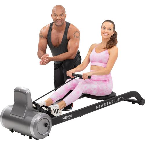 Miweba Sports Profi Rudergerät MR100 | Heimtrainer - 6 Stufen Magnetbremse - Home Gym - Kompakt - Rowshaper - LCD Display - Training Zuhause - Leise