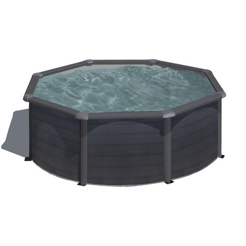 Gre Pools Stahlwandpool Sylt Pool aus Metall in Grau