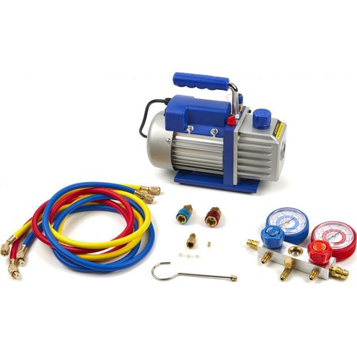 Vakuumpumpe Klimaanlage 2 Manometer 60/85L/min 180W Unterdruckpumpe Vakuum Pumpe Wählen Sie Ihre Ausführung: Pumpleistung: 60 L/min