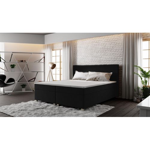 Boxspringbett Schlafzimmerbett OLIVER 140x200cm Schwarz