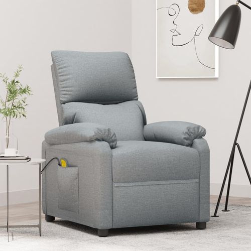 Modern Massagesessel Hellgrau Stoff,Langlebiges Material
