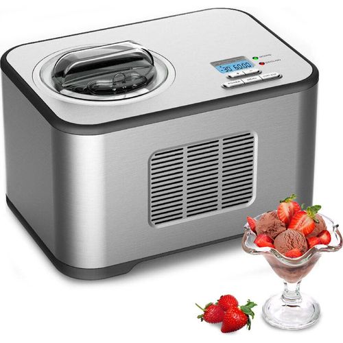 Gino Gelati 1,5 l Eismaschine mit Kompressor Jildun – Selbstkühlende Eiscreme Maschine für Zuhause – Eisbereiter für Sorbet, Gelato
